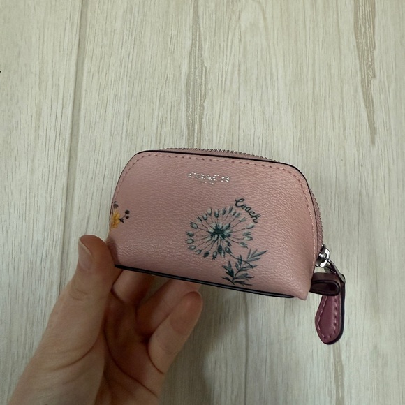 Coach Pink Floral Women's Small Pouch - Picture 4 of 6